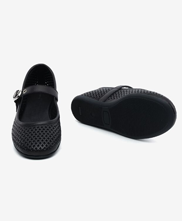 Kadın Siyah Hakiki Deri Babet - 6