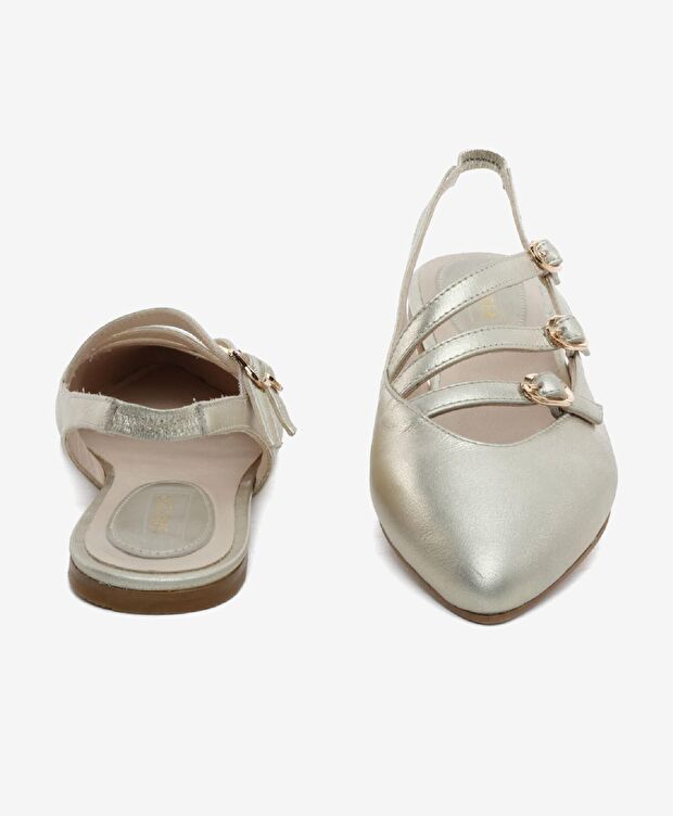 Kadın Gümüş Hakiki Deri Babet - 7