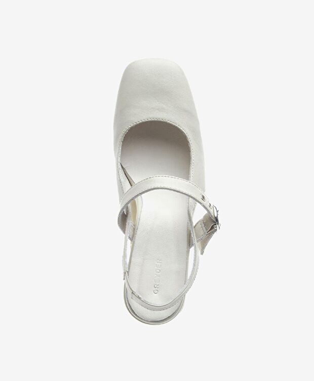 Kadın Bej Hakiki Deri Topuklu Klasik Ayakkabı - 4