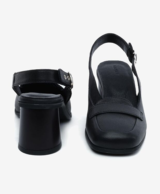 Kadın Siyah Hakiki Deri Topuklu Klasik Ayakkabı - 7