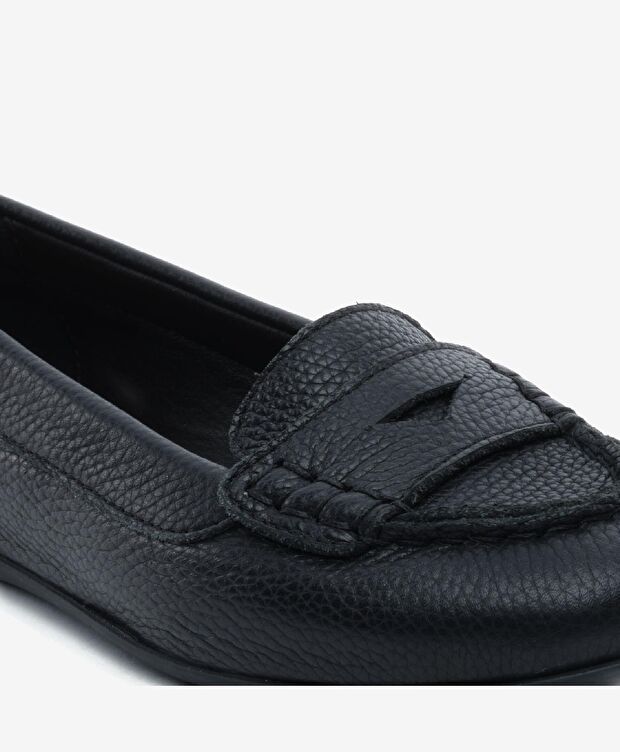 Kadın Siyah Hakiki Deri Casual Ayakkabı - 5