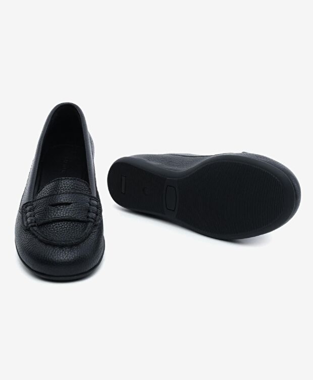 Kadın Siyah Hakiki Deri Casual Ayakkabı - 6