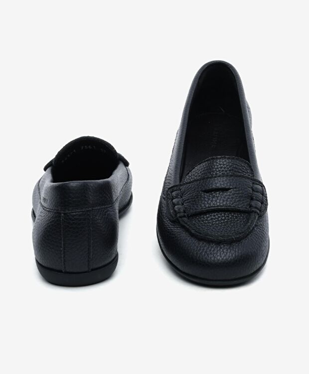 Kadın Siyah Hakiki Deri Casual Ayakkabı - 7