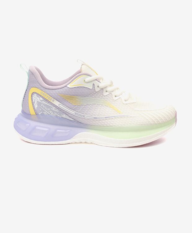 Kadın Beyaz Lila Spor Ayakkabı - 1