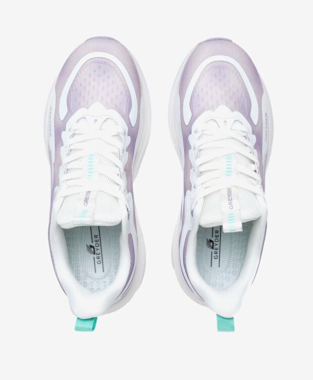 Beyaz Lila Spor Ayakkabı - 5