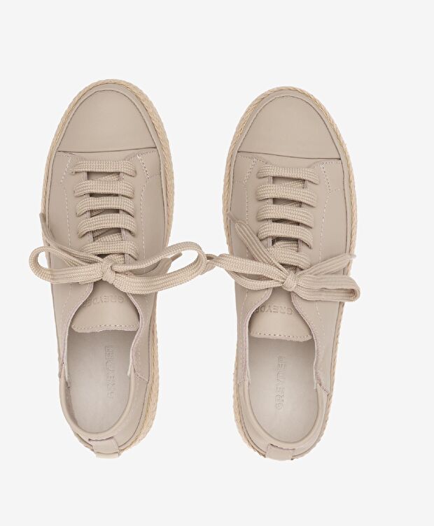 Kadın Vizon Hakiki Deri Sneaker Ayakkabı - 5