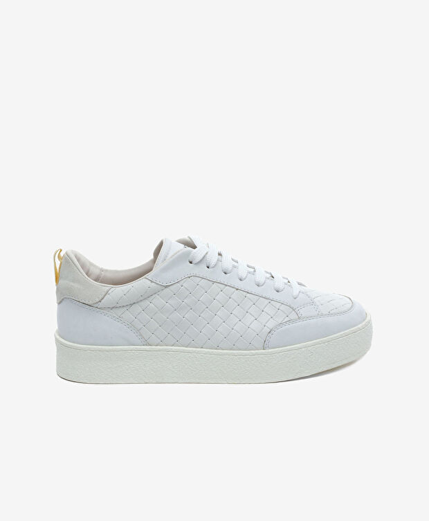 Kadın Beyaz Hakiki Deri Sneaker Ayakkabı - 1