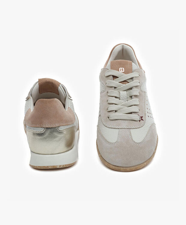 Kadın Bej Hakiki Deri Spor Ayakkabı - 7