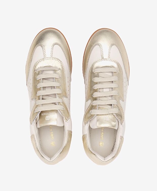 Kadın Altın Hakiki Deri Spor Ayakkabı - 6