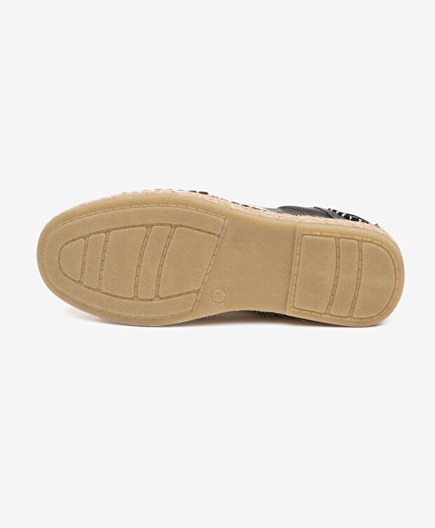 Kadın Siyah Süet Altın Hakiki Deri Sneaker Ayakkabı - 6