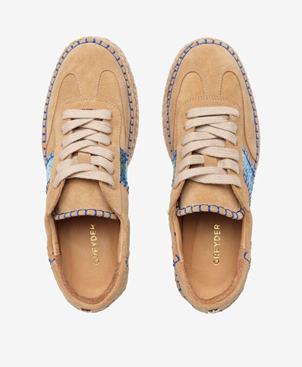 Kadın Deve Tüyü Süet Hakiki Deri Sneaker Ayakkabı - 5