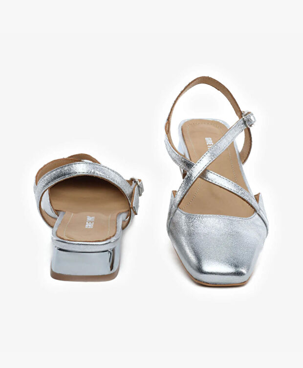 Kadın Gümüş Hakiki Deri Babet - 7