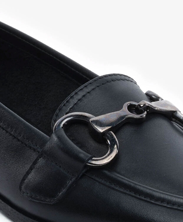 Kadın Siyah Hakiki Deri Casual Ayakkabı - 5