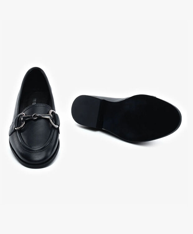 Kadın Siyah Hakiki Deri Casual Ayakkabı - 6