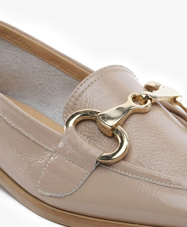 Kadın Vizon Kırışık Rugan Hakiki Deri Casual Ayakkabı - 5