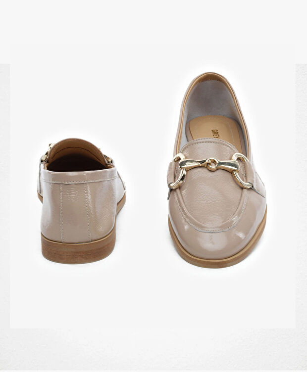 Kadın Vizon Kırışık Rugan Hakiki Deri Casual Ayakkabı - 7