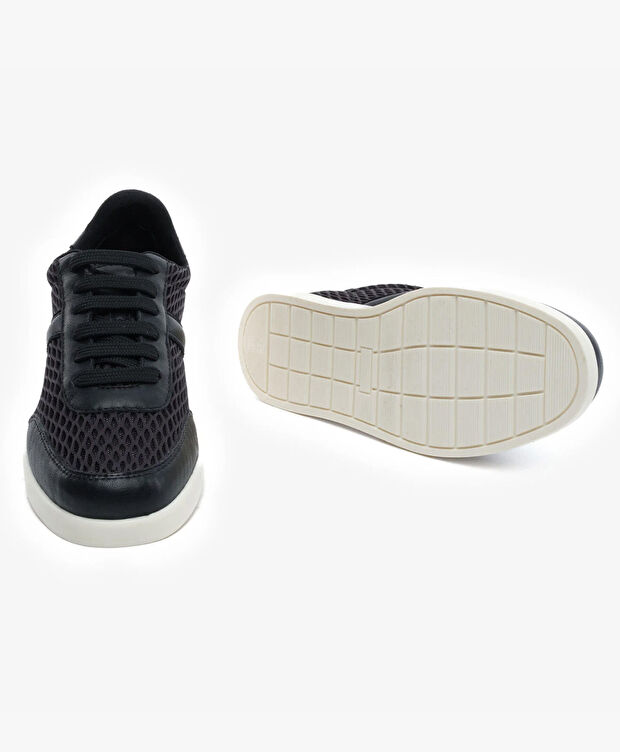 Kadın Siyah Hakiki Deri Sneaker Ayakkabı - 6