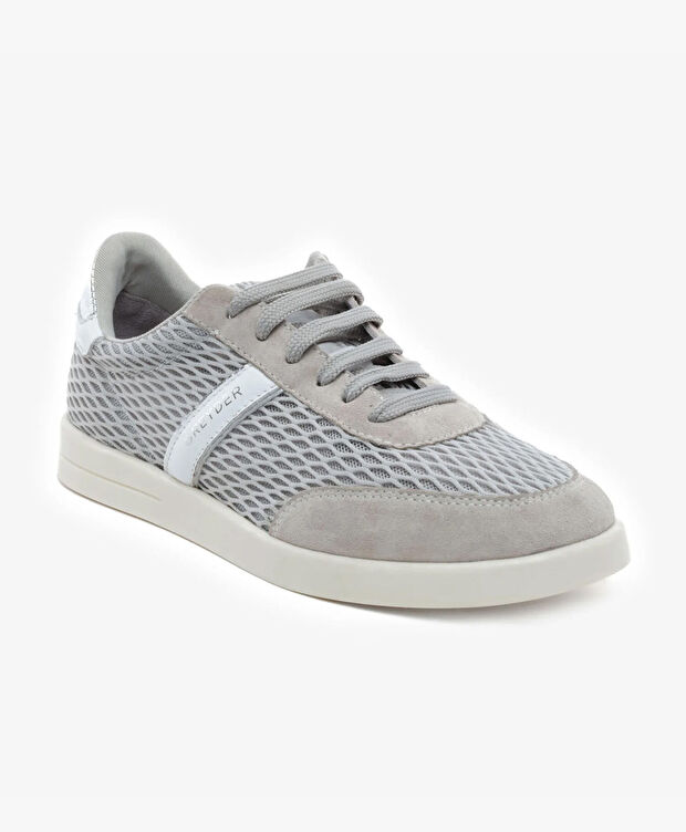 Kadın Gri Hakiki Deri Sneaker Ayakkabı - 2