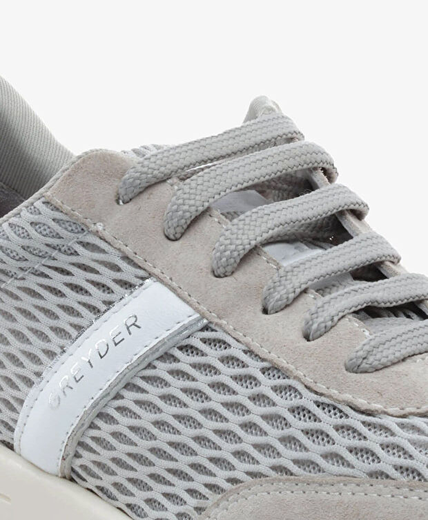 Kadın Gri Hakiki Deri Sneaker Ayakkabı - 5