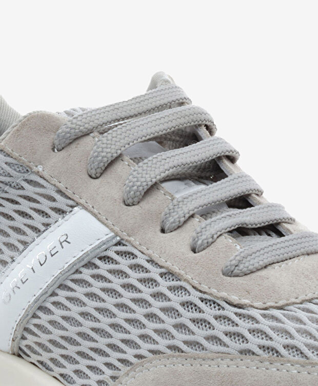 Kadın Gri Hakiki Deri Sneaker Ayakkabı - 5