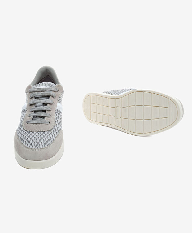 Kadın Gri Hakiki Deri Sneaker Ayakkabı - 6