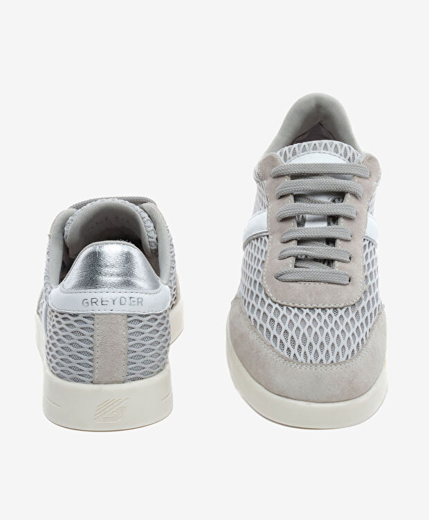 Kadın Gri Hakiki Deri Sneaker Ayakkabı - 7