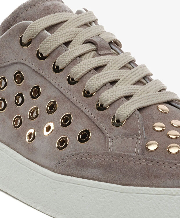 Kadın Vizon Hakiki Deri Sneaker Ayakkabı - 5