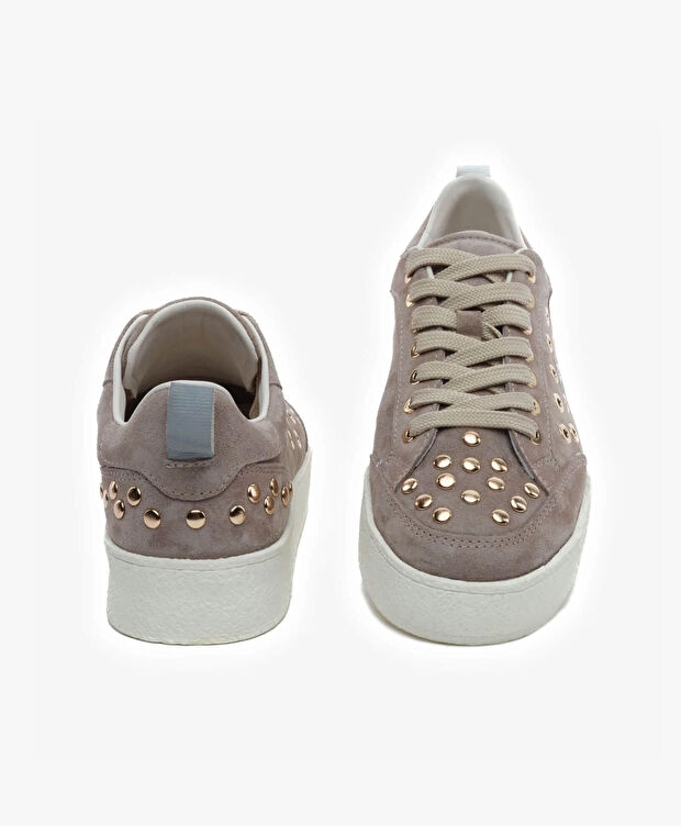 Kadın Vizon Hakiki Deri Sneaker Ayakkabı - 7