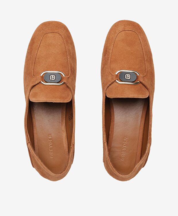 Kadın Sigaro Süet Hakiki Deri Loafer Ayakkabı - 5