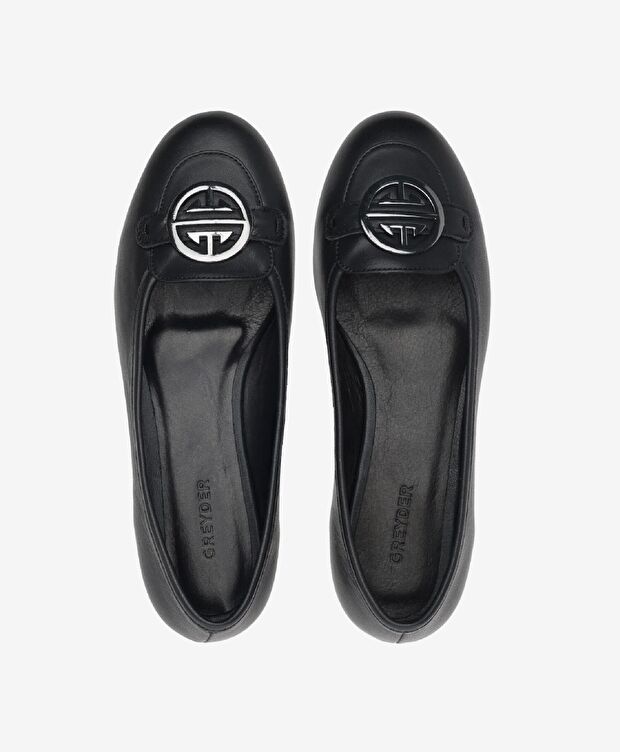 Kadın Siyah Hakiki Deri Babet - 5