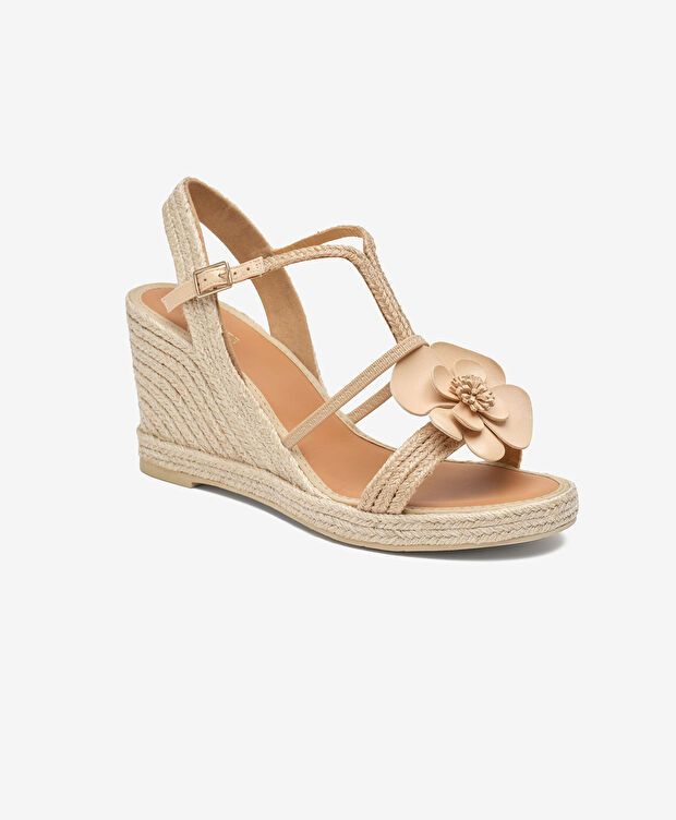 Kadın Krem Hakiki Deri Topuklu Sandalet - 2