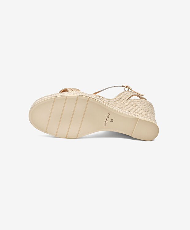 Kadın Krem Hakiki Deri Topuklu Sandalet - 6