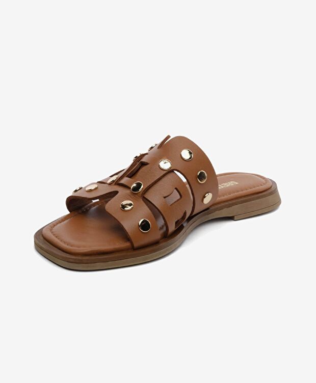 Kadın Taba Hakiki Deri Terlik - 3