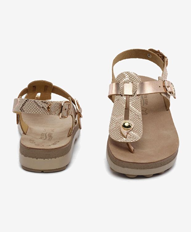 Kadın Rose Yılan Hakiki Deri Sandalet - 7