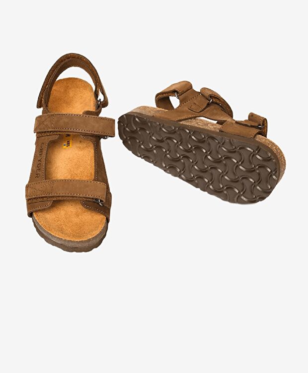 Erkek Çocuk Kahverengi Hakiki Deri Sandalet - 6