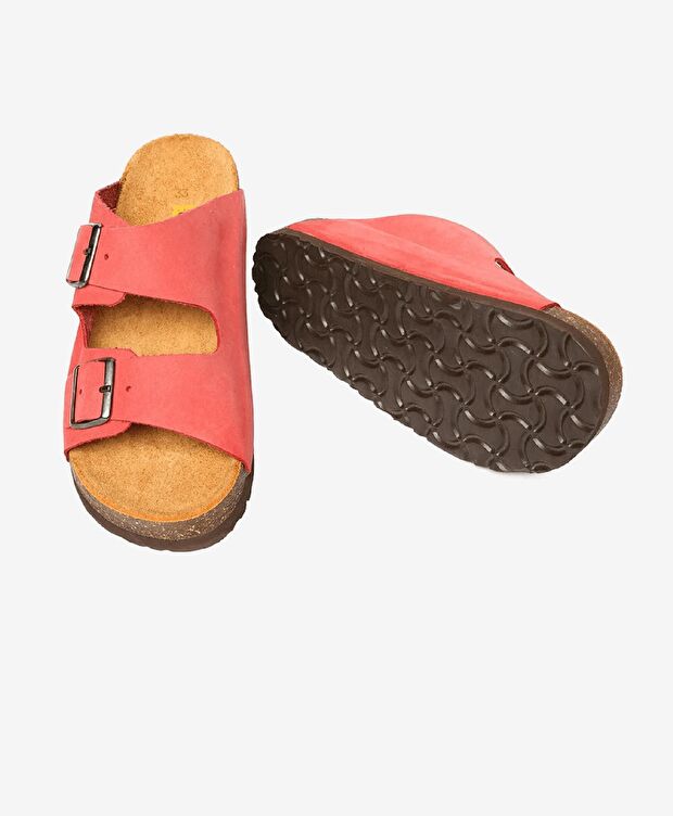 Kız Çocuk Pembe Hakiki Deri Terlik - 6