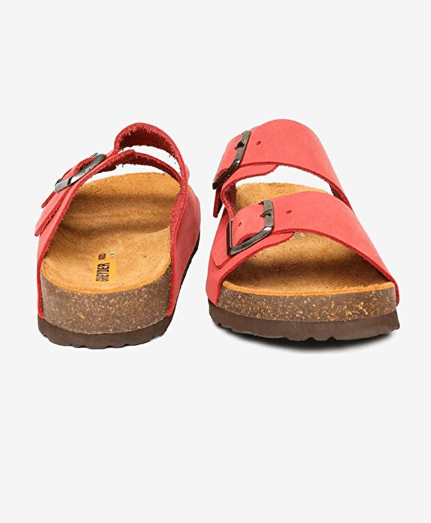 Kız Çocuk Pembe Hakiki Deri Terlik - 7