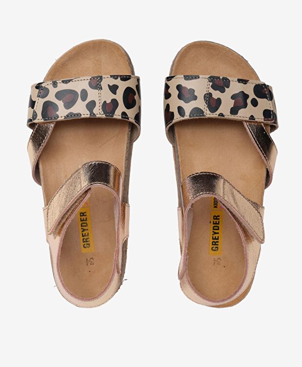 Kız Çocuk Bakır Hakiki Deri Sandalet - 5