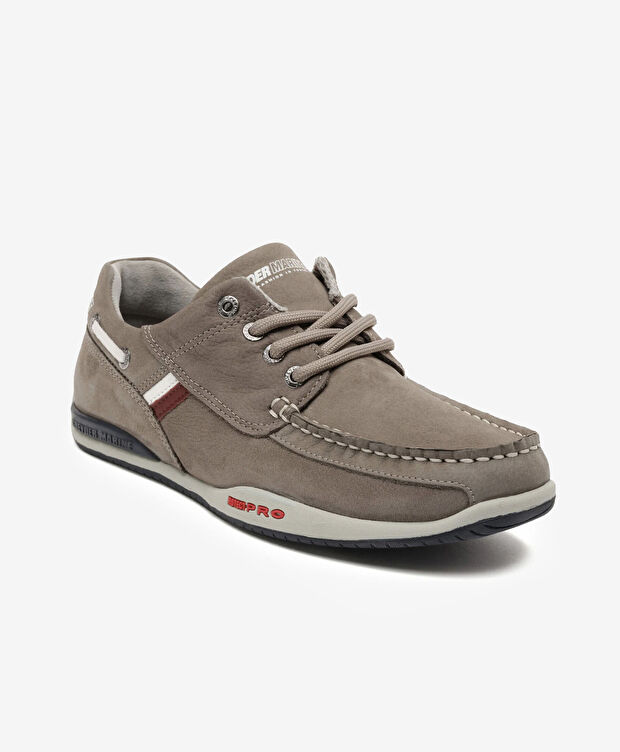 Erkek Gri Hakiki Deri Marine Ayakkabı - 2