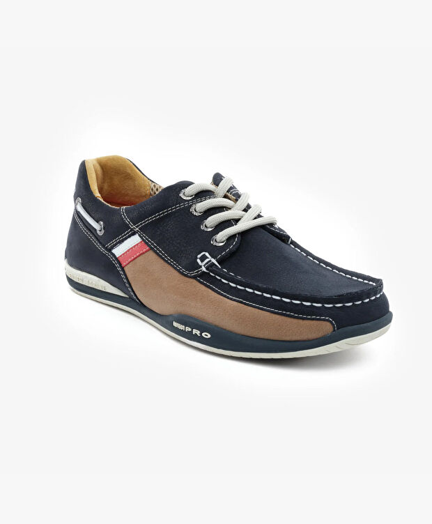 Erkek Lacivert Hakiki Deri Marine Ayakkabı - 2