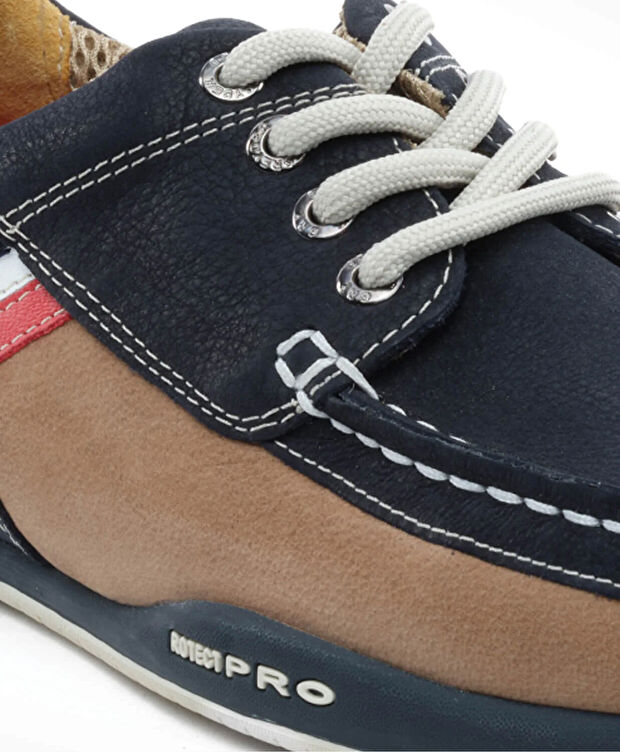 Erkek Lacivert Hakiki Deri Marine Ayakkabı - 5