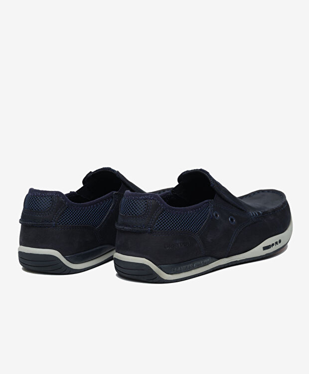 Erkek Lacivert Hakiki Deri Marine Ayakkabı - 4