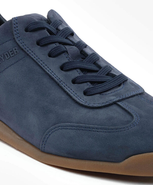 Erkek Lacivert Hakiki Deri Nubuk Casual Ayakkabı - 5