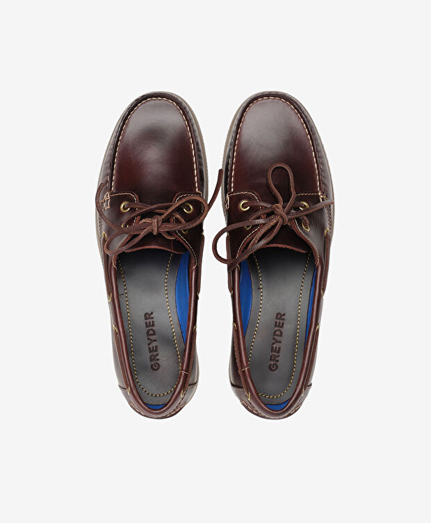 Erkek Kahverengi Hakiki Deri Marine Ayakkabı - 5