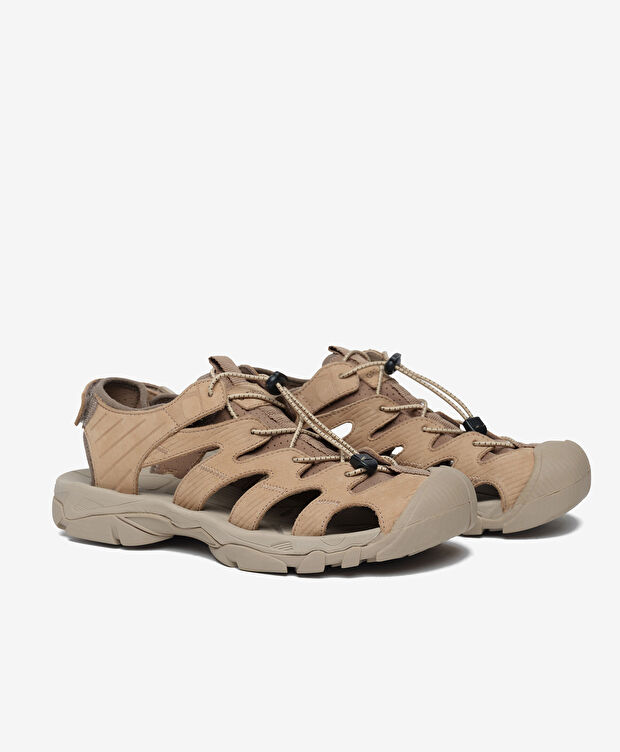 Erkek Vizon Hakiki Deri Sandalet - 3