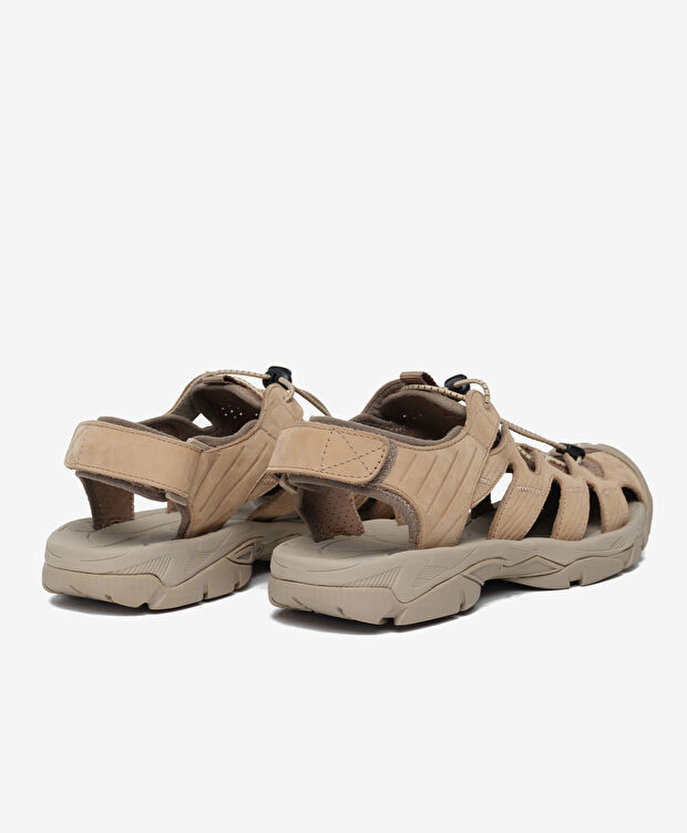 Erkek Vizon Hakiki Deri Sandalet - 4