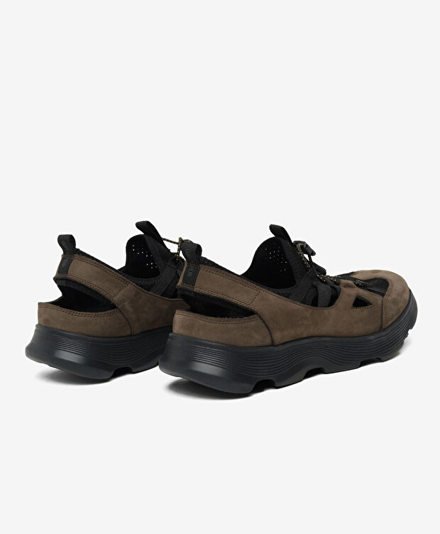 Erkek Duman Nubuk Hakiki Deri Sandalet - 4