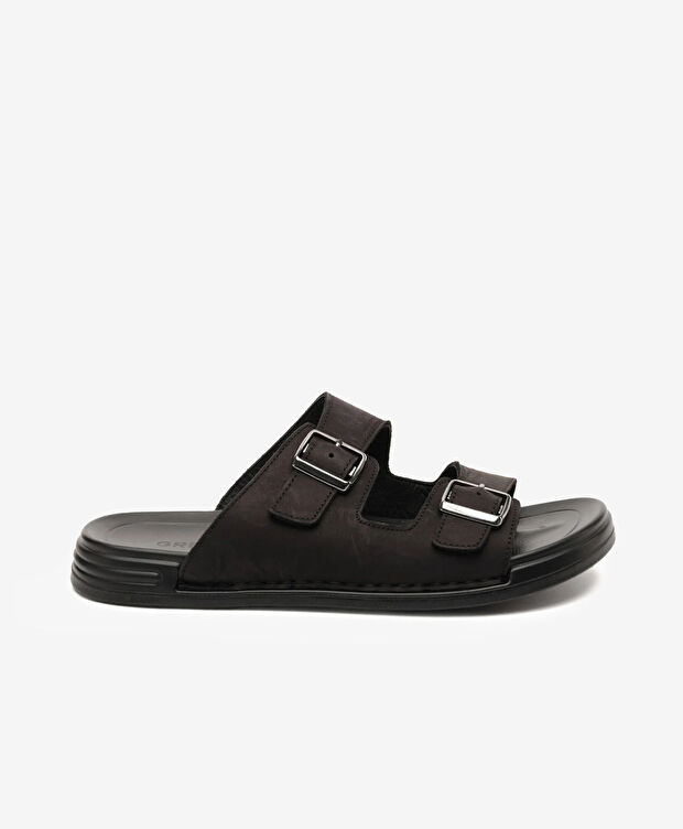 Erkek Siyah Hakiki Deri Terlik - 1