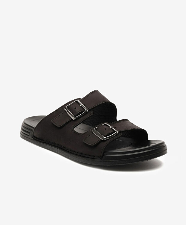 Erkek Siyah Hakiki Deri Terlik - 2