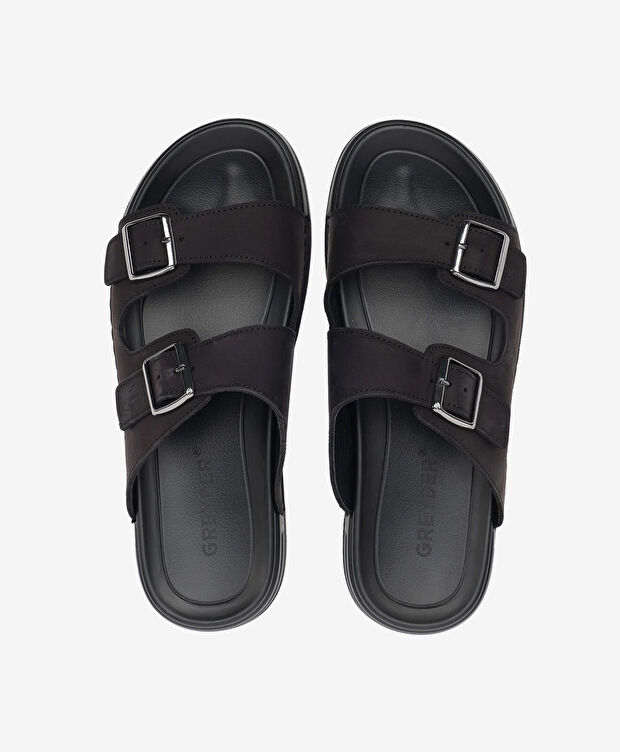 Erkek Siyah Hakiki Deri Terlik - 5